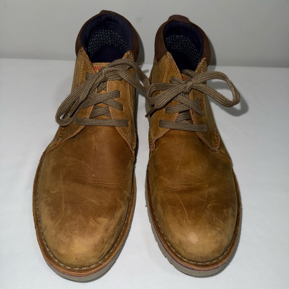 Clarks Vargo Mid Leather Boots – Men’s 10.5M (Dark Tan) - Picture 2 of 8
